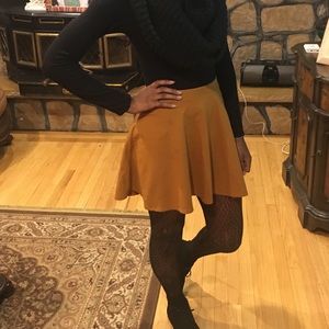 Mustard Forever 21 Skater skirt